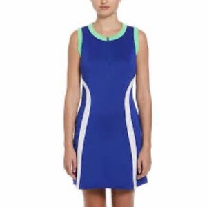 Blue and Green Sleeveless Dress